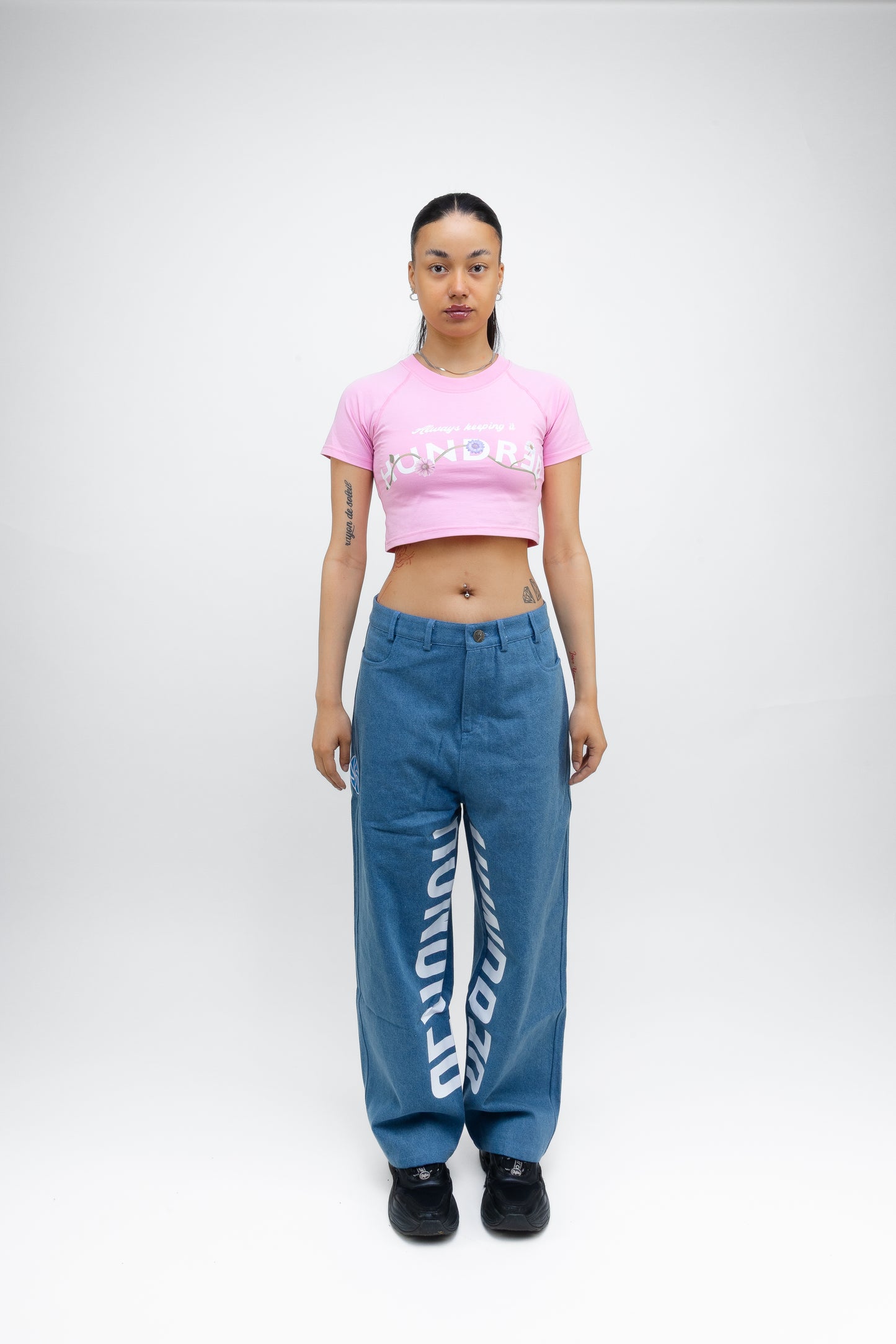 Pink Wild Flower Crop Top
