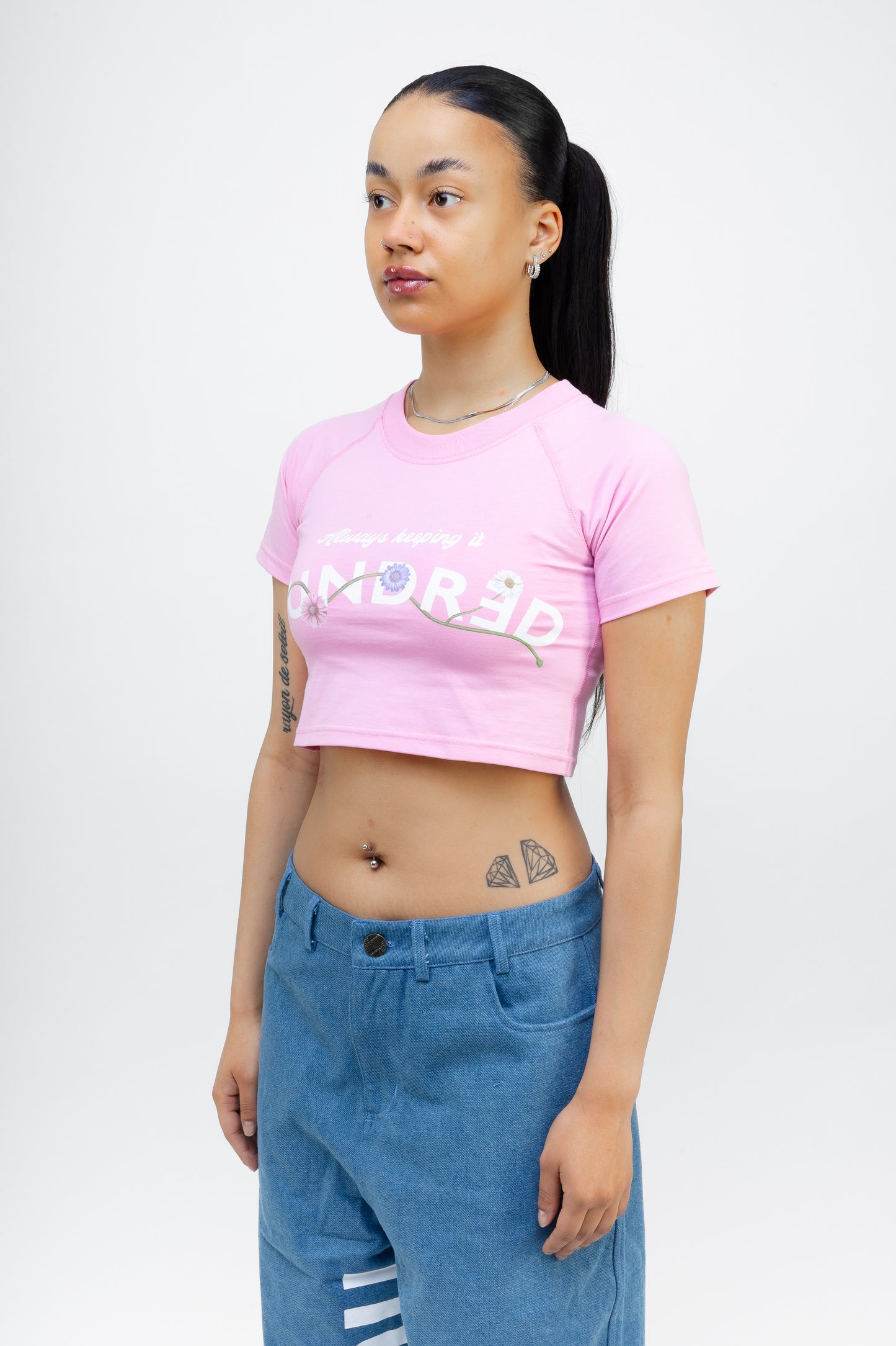 Pink Wild Flower Crop Top