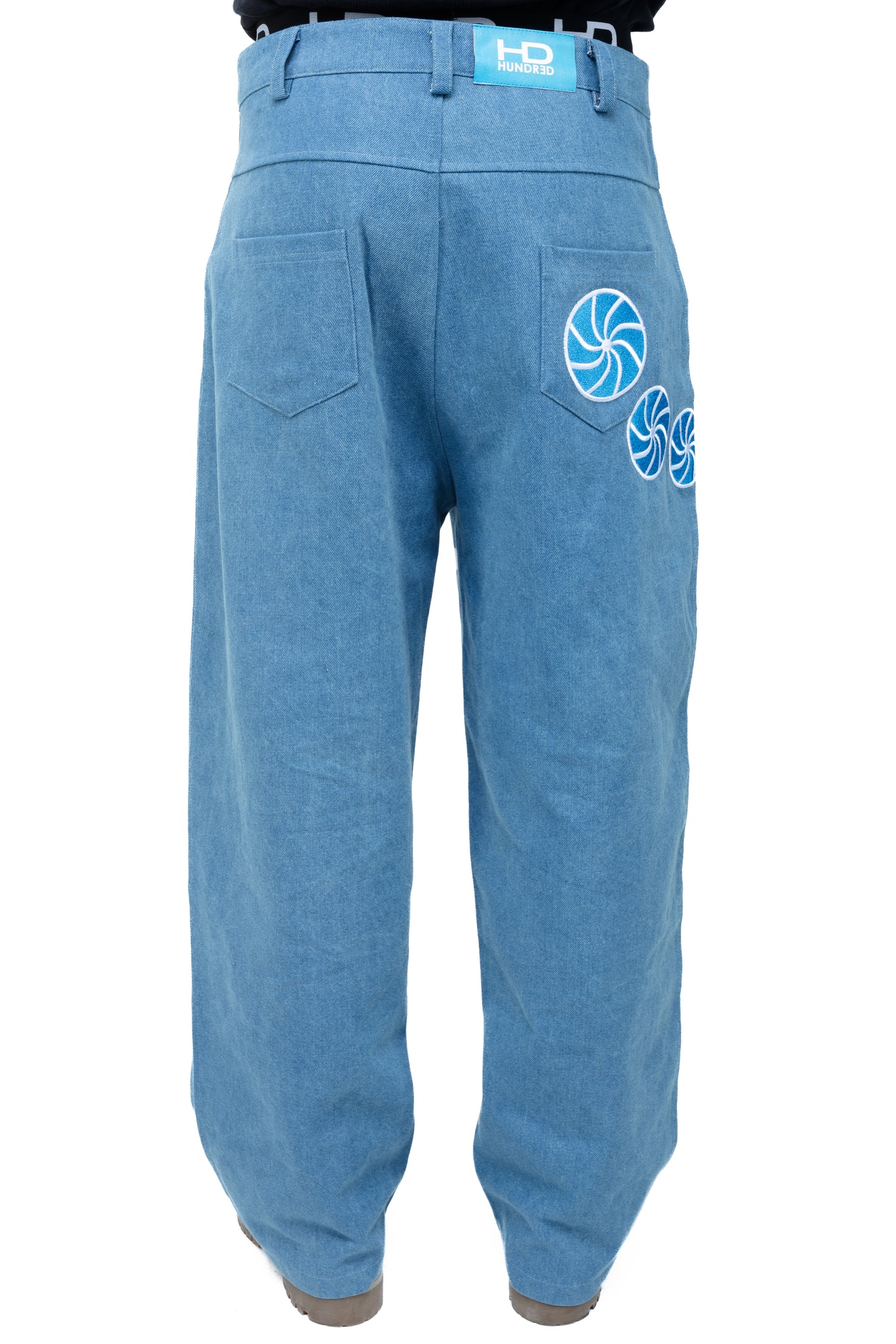 Bold Line Baggy Flare Denim Jeans