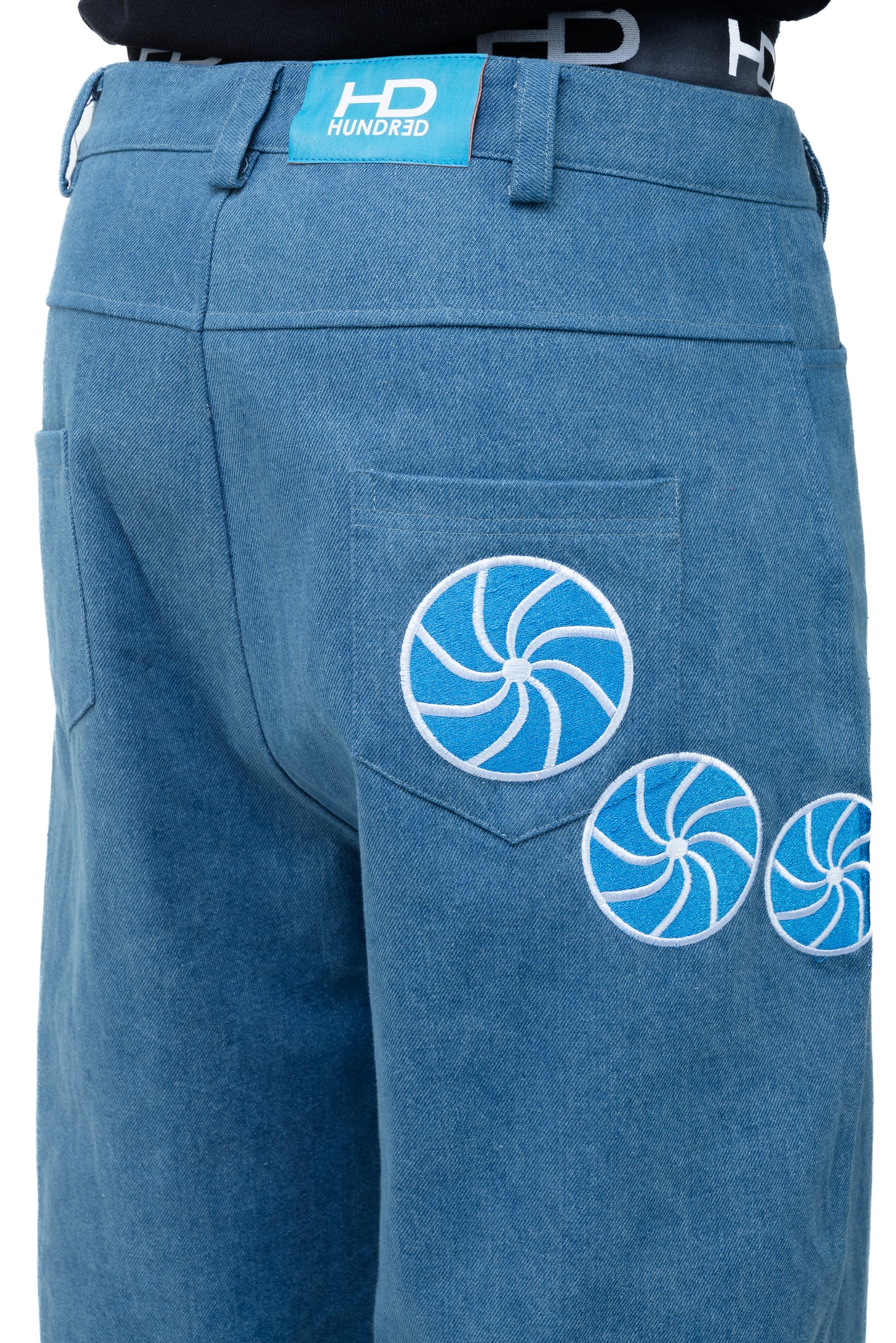 Bold Line Baggy Flare Denim Jeans