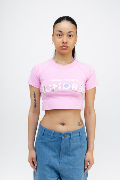 Pink Wild Flower Crop Top