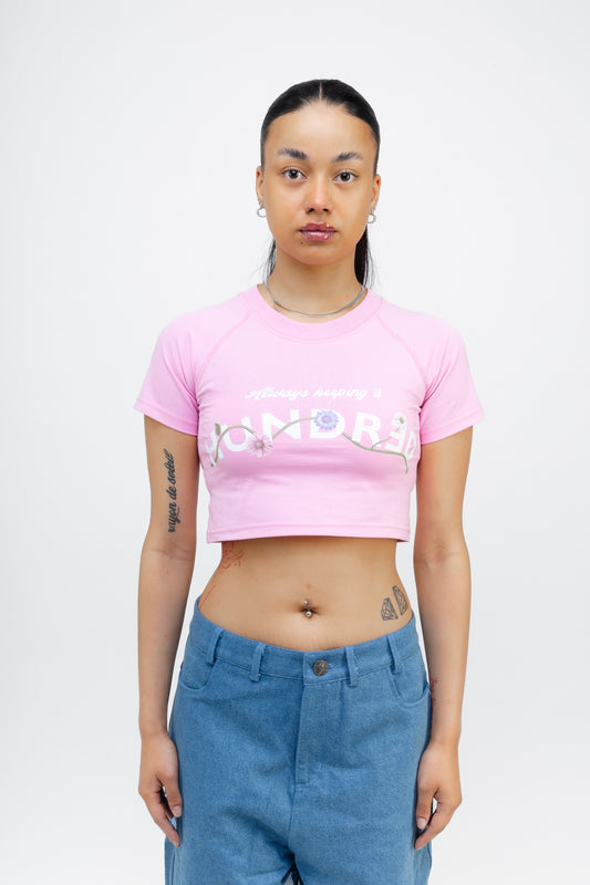 Pink Wild Flower Crop Top