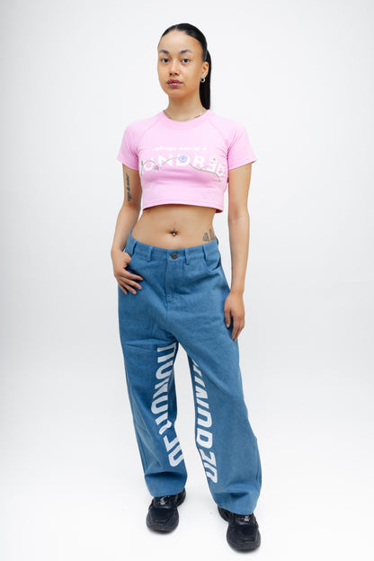 Pink Wild Flower Crop Top
