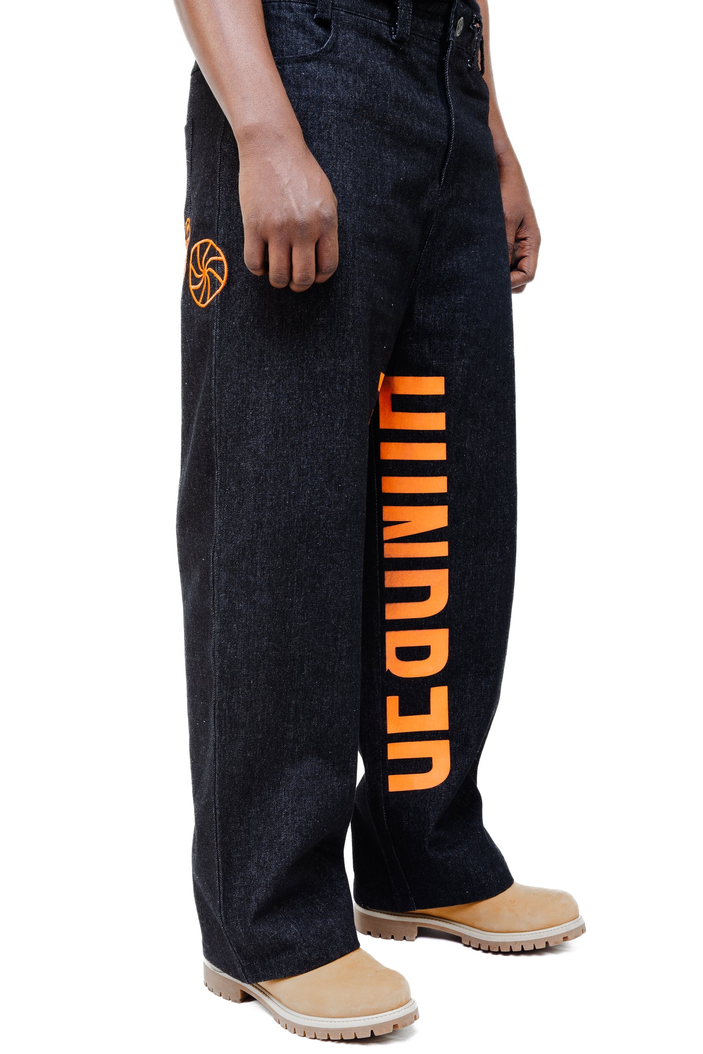 Bold Line Baggy Flare Denim Jeans