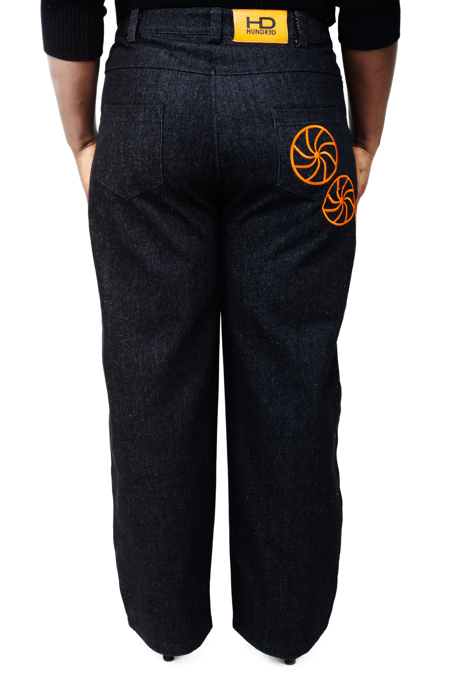 Bold Line Baggy Flare Denim Jeans